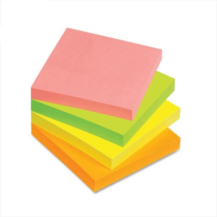 Colorful memo pad set promotional offset paper material memo pad table top custom lined sticky notes 4x6