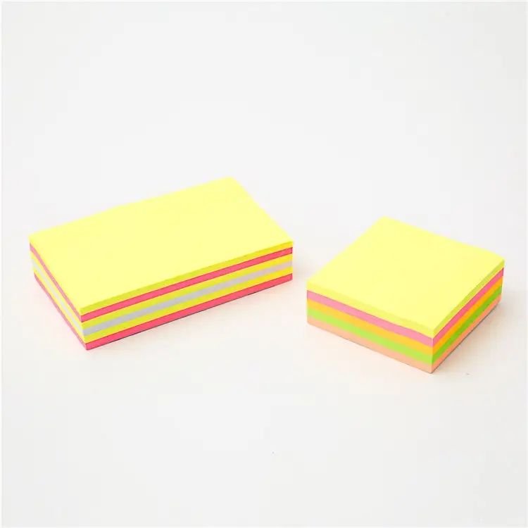 Colorful memo pad set promotional offset paper material memo pad table top custom lined sticky notes 4x6