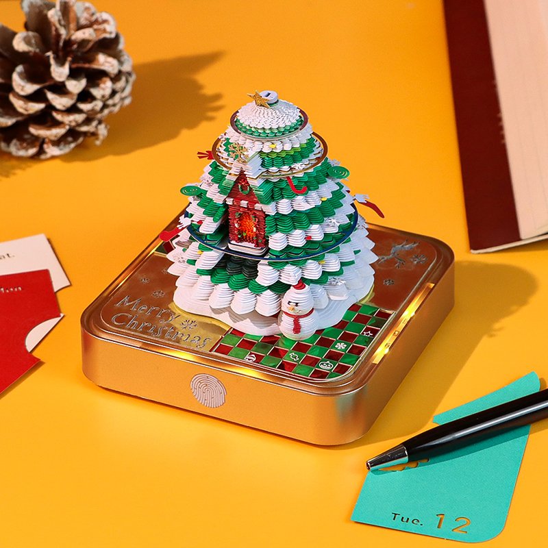Novelty Gifts Unique Ideas 3D Paper Carved Calendar 2025 3D Art Calendar Memo Pad Notepads Custom Logo Printed Christmas Gift