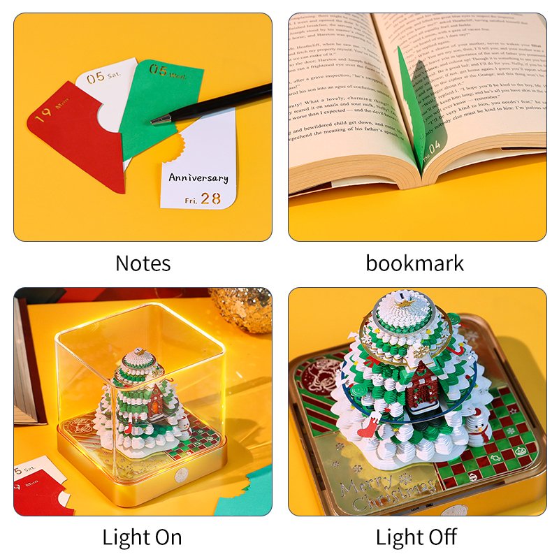 Novelty Gifts Unique Ideas 3D Paper Carved Calendar 2025 3D Art Calendar Memo Pad Notepads Custom Logo Printed Christmas Gift