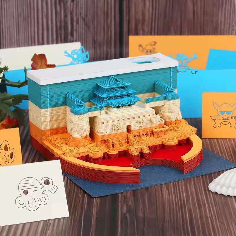 GuangAo Personalize Sticky Note Paper Notepad Castle 3D Notes Memo Pad