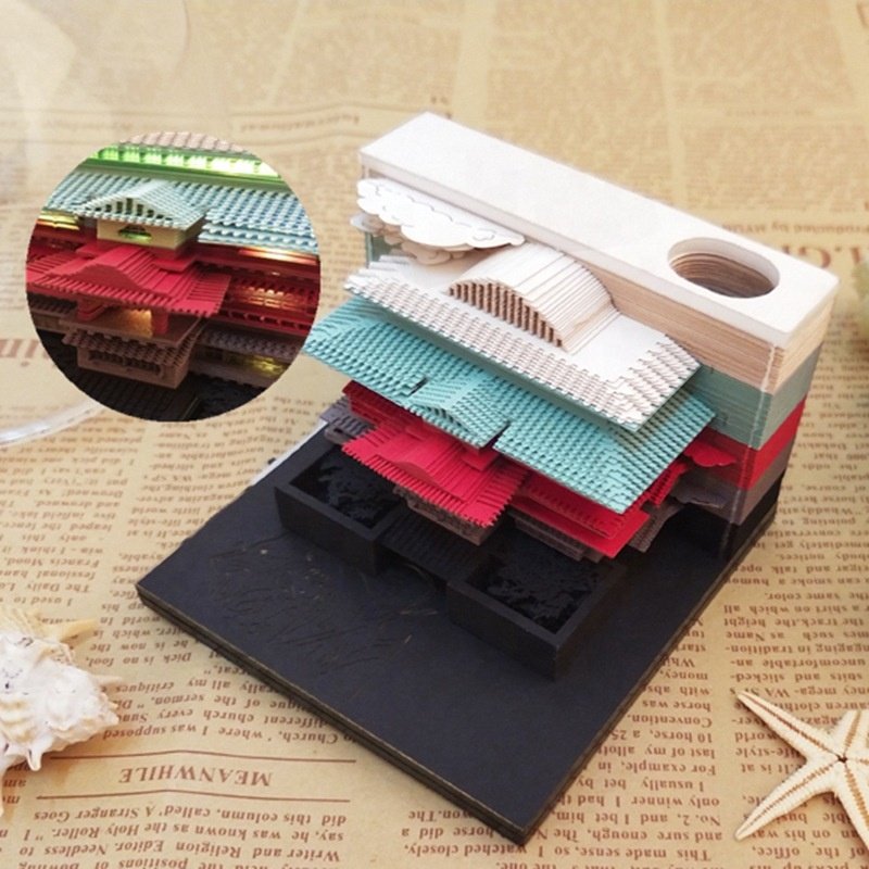 GuangAo Personalize Sticky Note Paper Notepad Castle 3D Notes Memo Pad
