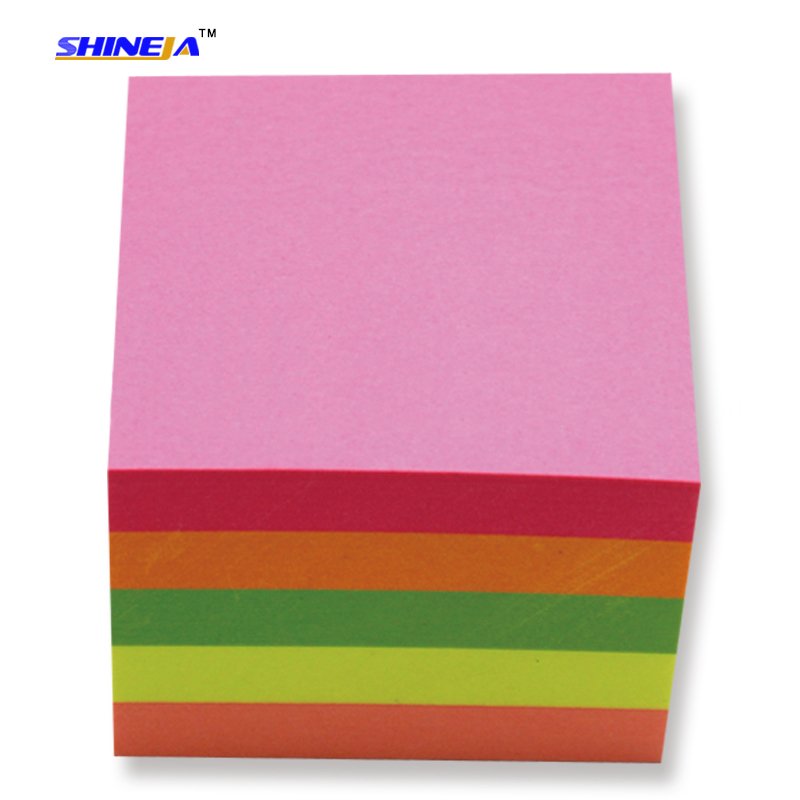 Wholesale good quality self-adhesive colorful sticky notes cube