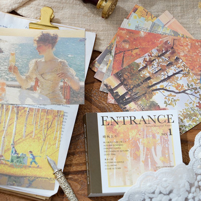 100pcs/pack Sketchbook Nature's Entrance Series Landscape Decorative Materials for Handbook