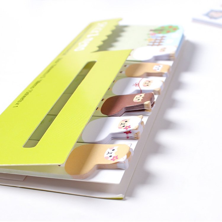Custom Printed Logo Gradient Index Tabs Sticker Bookmark Flag Sticky Notes Paper Kawaii Bookmarks Planner Memo Pads