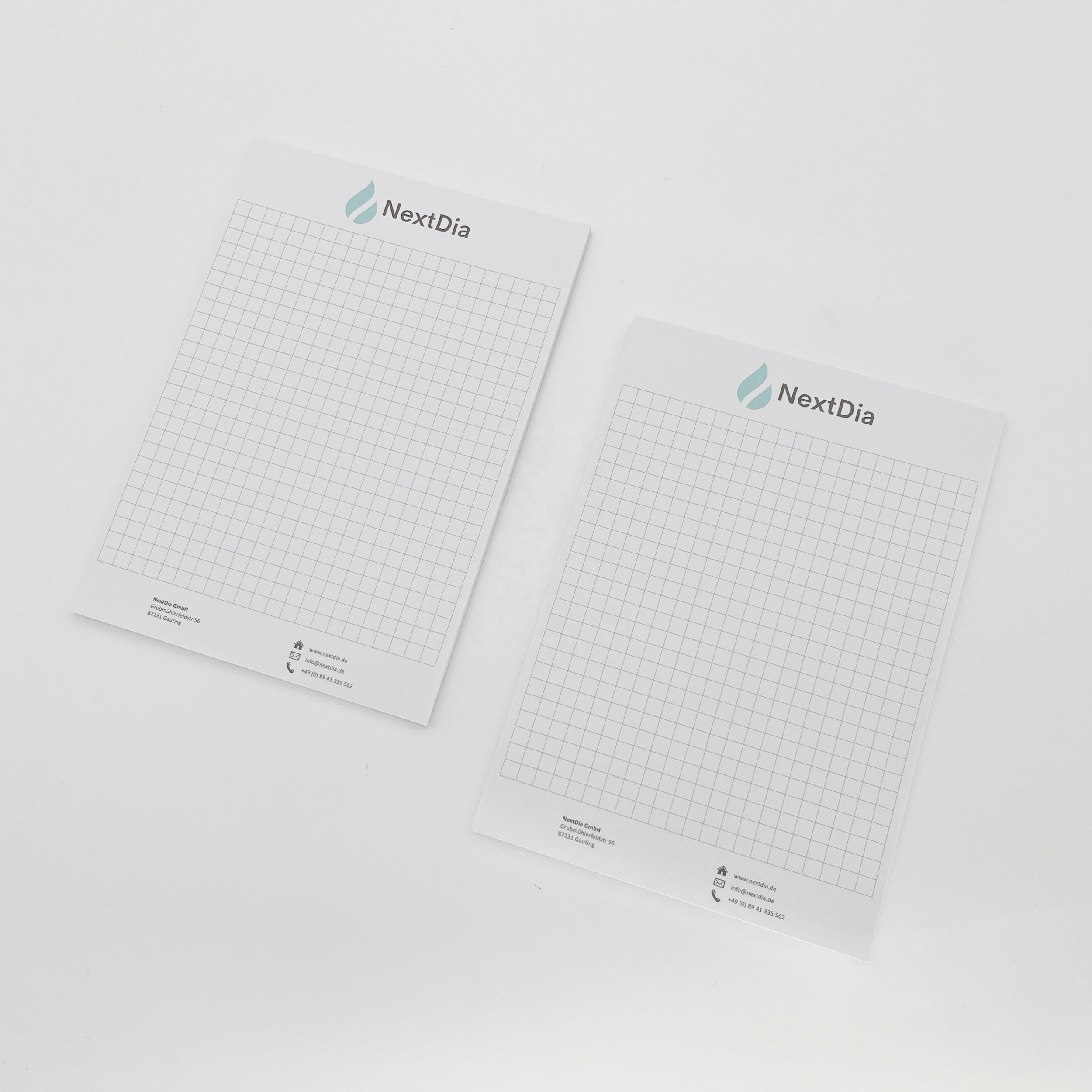 Custom Logo Printed Loose Leaf a5 Memo Pad Grid Design Memo Pad Business 80gsm Paper Notepad