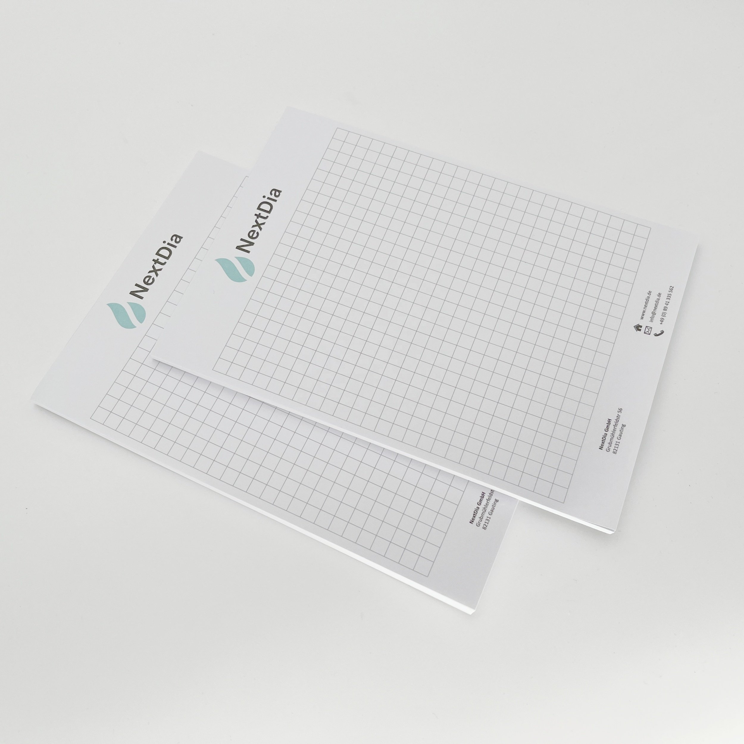 Custom Logo Printed Loose Leaf a5 Memo Pad Grid Design Memo Pad Business 80gsm Paper Notepad