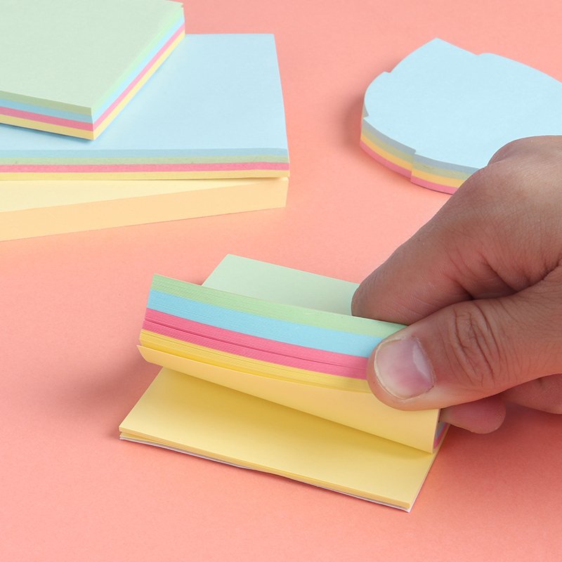 Stationery School Supplies 127*76mm Colorful Paper Sticky Note Pad Custom 3*5 Inches Memo Pad Index Posted Sticky It Note Pad