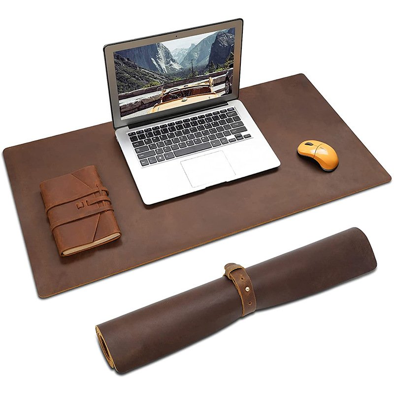 Leather Large Mouse Pad Vegan Laptop Desk Table Protector Writing Mat for Office