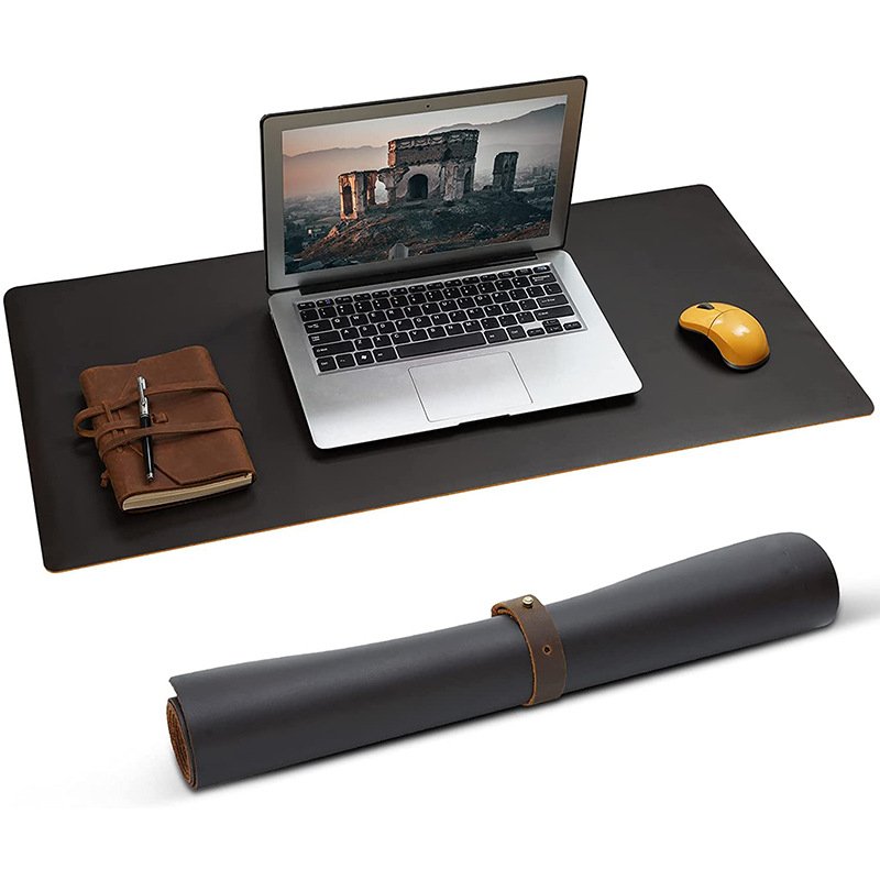 Leather Large Mouse Pad Vegan Laptop Desk Table Protector Writing Mat for Office