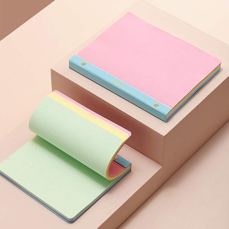 LABON Tear-Off 160gsm Business Gift Pu Leather Diary Custom Logo Printed Notepads Memo Pad For Reminders