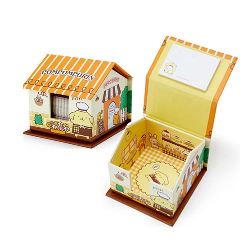 custom logo house shape memo pad sticky note holder