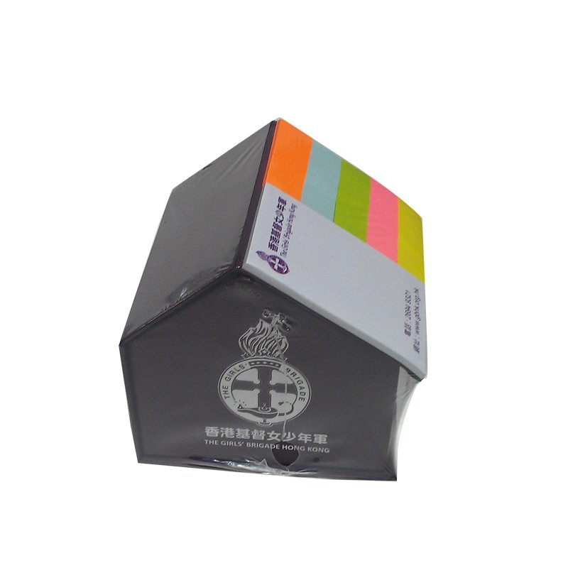 custom logo house shape memo pad sticky note holder