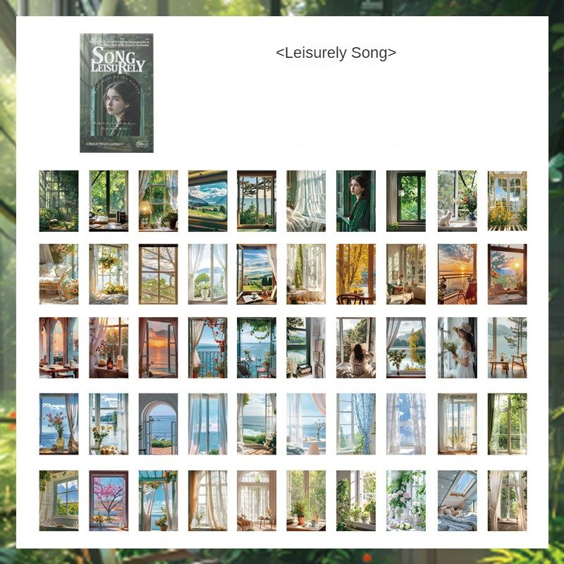 50pcs/pack grunge chapter vintage material paper cross-border decoration note book handbook sticker book