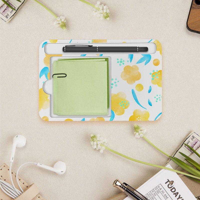 Factory supplier Single-sided White Sticky Note Tray Multiple Trays MDF Custom Sticky Notes Sublimation Note pad holder