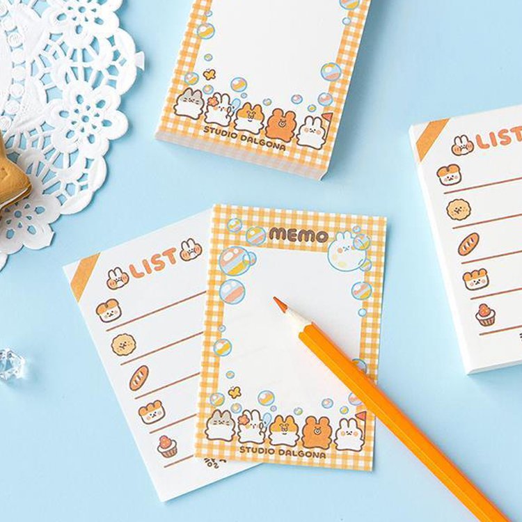 New Style Custom Logo Printing To Do List Daily Planner Multicolour Creative Cute Sticky Notes Kawaii Memopad