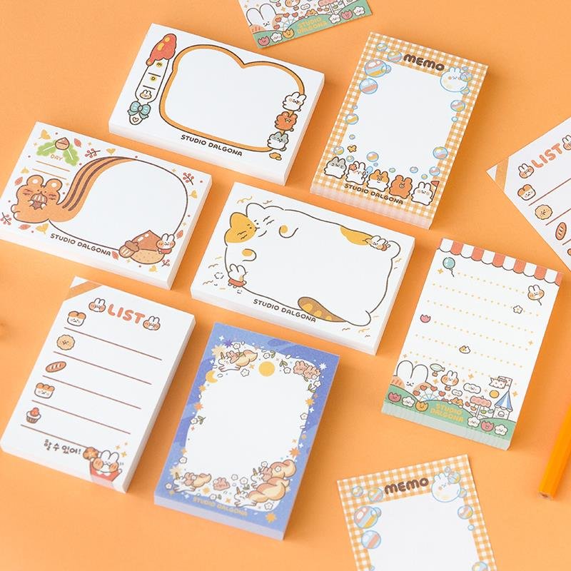 New Style Custom Logo Printing To Do List Daily Planner Multicolour Creative Cute Sticky Notes Kawaii Memopad