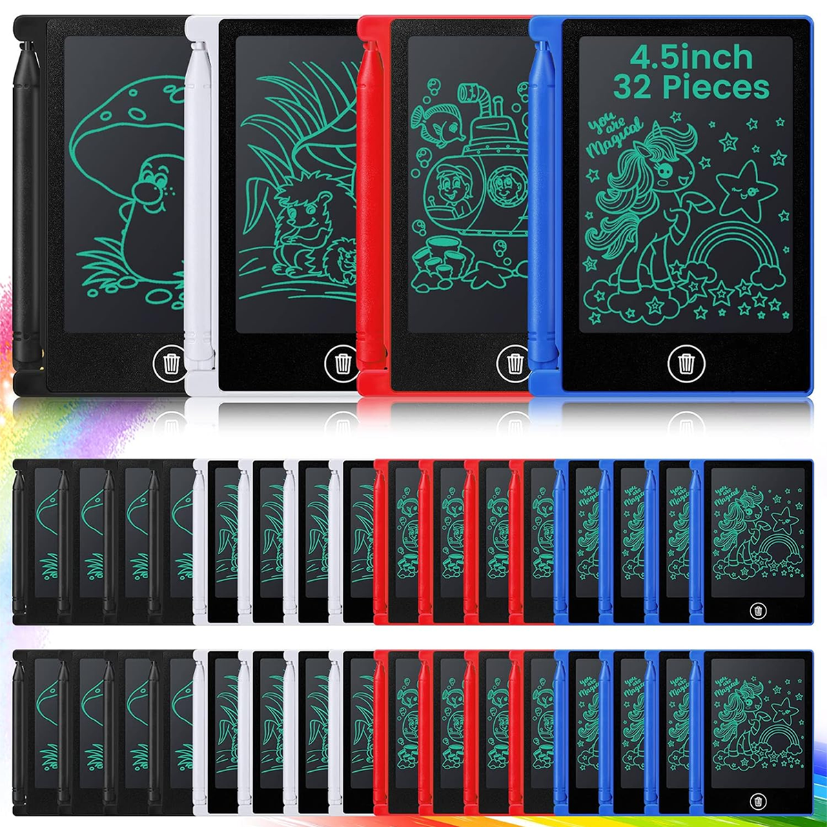 Trending Children Drawing Board Handwriting Pad Kids Educational Toy Colorful Doodle Board Magic Writing Pad LCD Writing Tablet