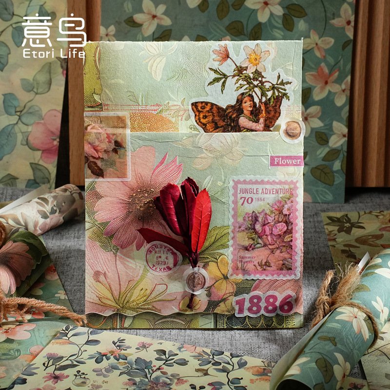 20pcs/pack material paper Lonely material Korean light retro handbook decoration base paper