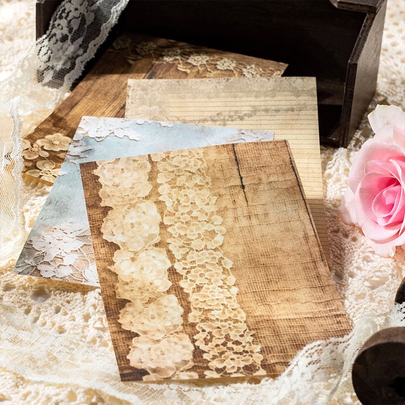 Muxia lace vintage lace junk journal handbook decorative collage scrapbooking supplies scrapbook paper pack