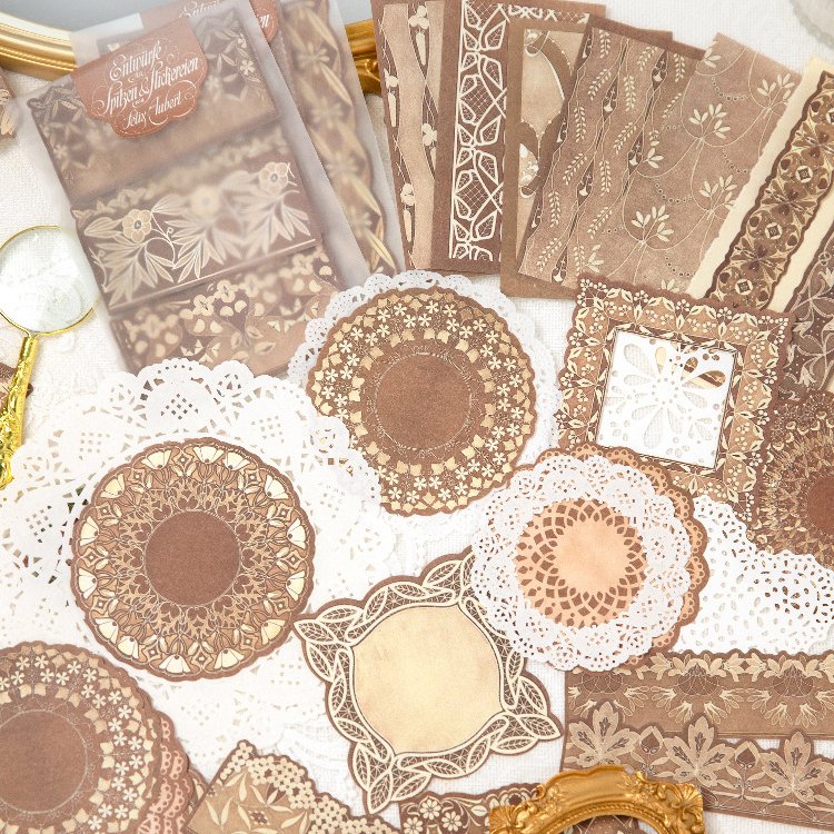 40 Pieces per pack Material Paper Dream Secret Series Vintage Lace Notebook DIY Decorative Stickers 8 Types