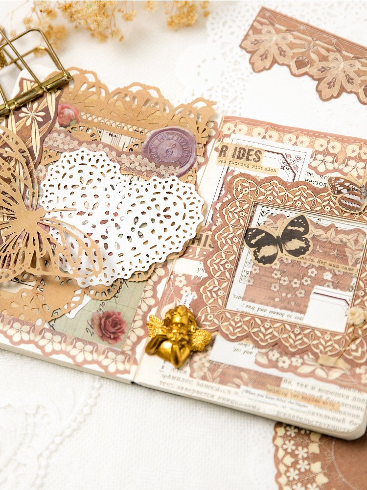 40 Pieces per pack Material Paper Dream Secret Series Vintage Lace Notebook DIY Decorative Stickers 8 Types