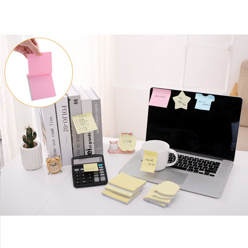 Hot Selling Kawaii Cute Sticky Notes Colorful Self-Adhesive Memo Pads Strong Notes Sticky With Customize Logo