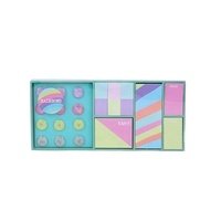 Custom design office school stationery magic cube memo pads pen holder sticky notes set