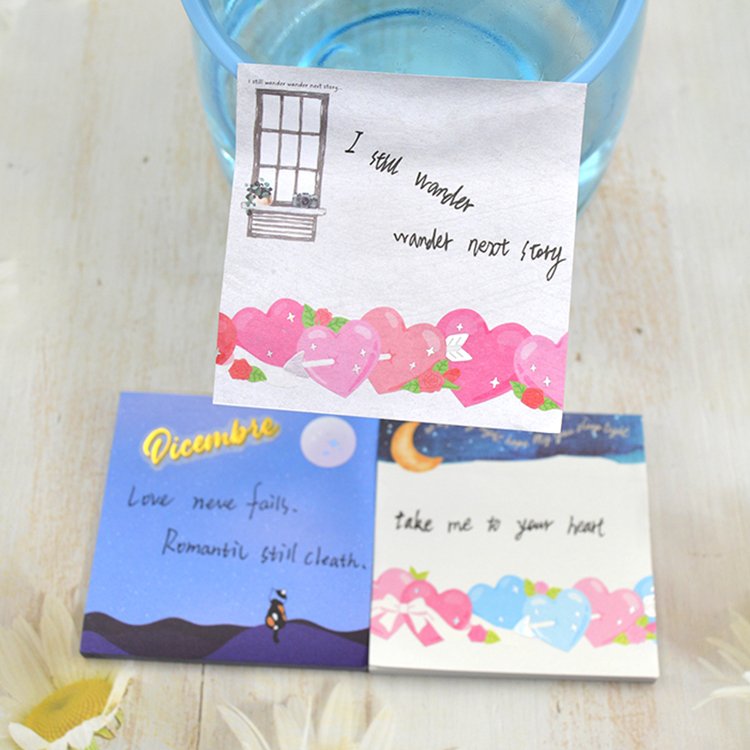 Sticky Note Gift Set School Supplies Wholesale Sticky Notes Customized Printing Colorful Custom Note Pad Cute Memopad