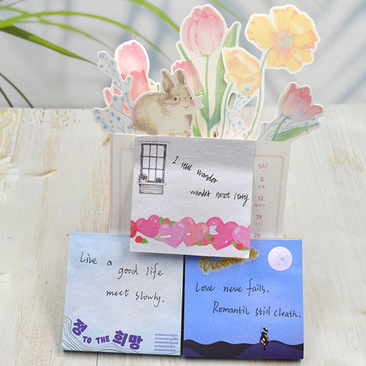 Sticky Note Gift Set School Supplies Wholesale Sticky Notes Customized Printing Colorful Custom Note Pad Cute Memopad