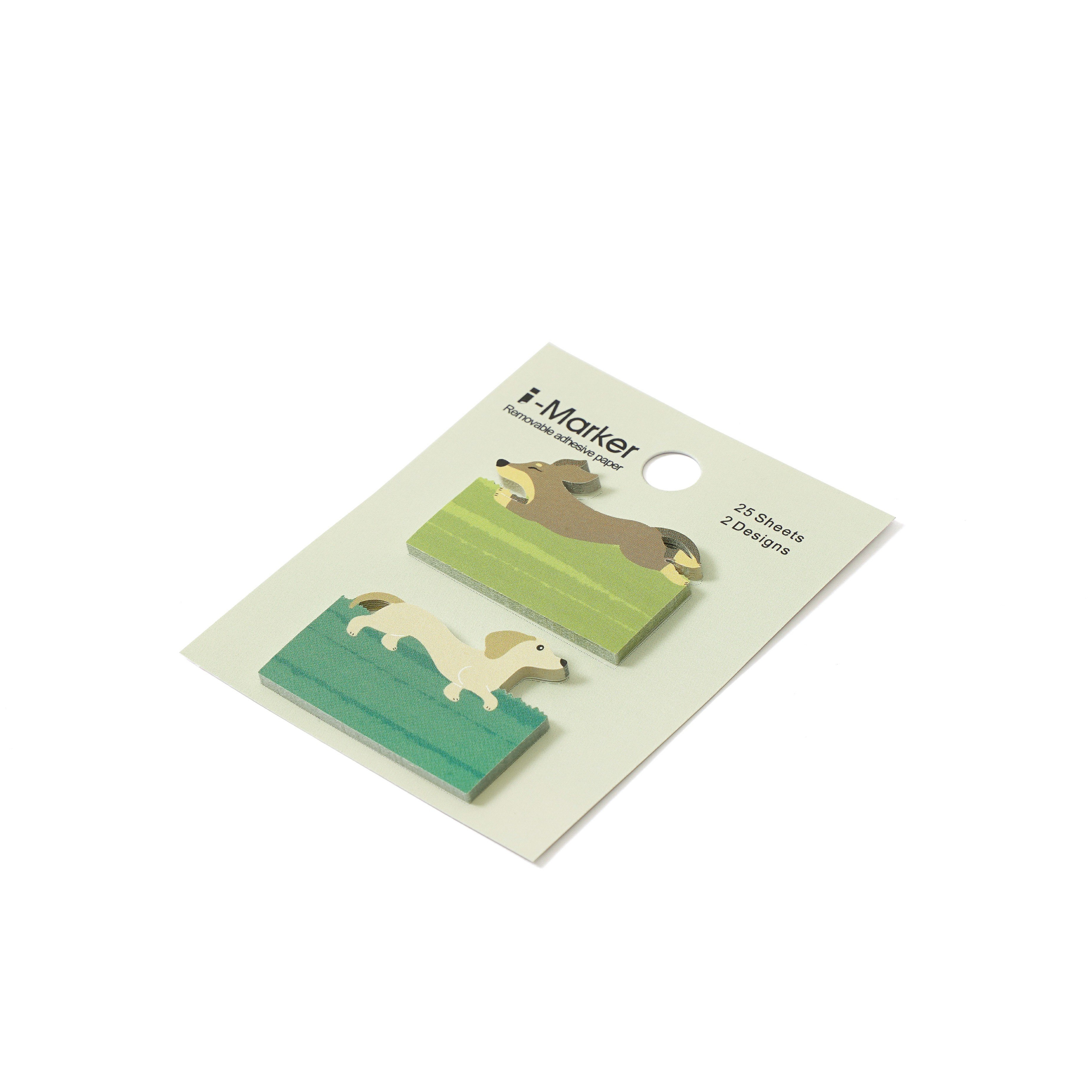 [6R] Creative Die Cut Sticky Note Dachshund Memo Pad for Office