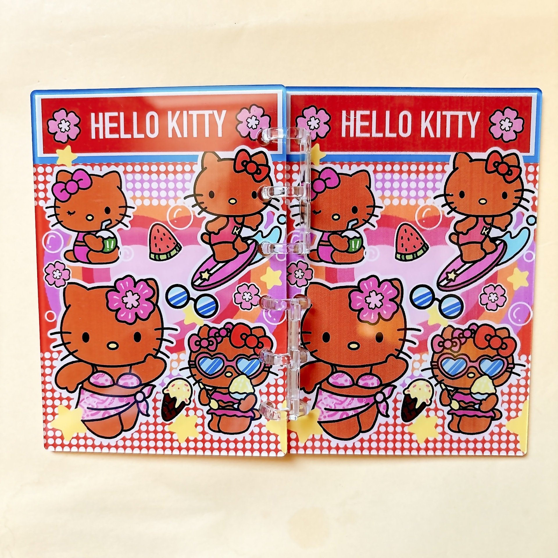 (Hot selling) School Stationery anime Notebook Cute KT Cartoon Acrylic cover notebook
