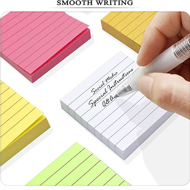 Self- adhesive Removable Sticky Notes With Lines