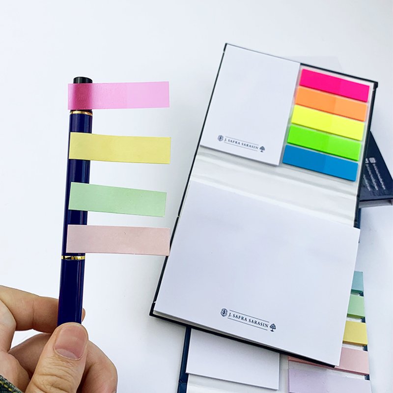 Custom Office Memo Pad Hard Cover Paper Index Set Combination Sticky Notes With Logo