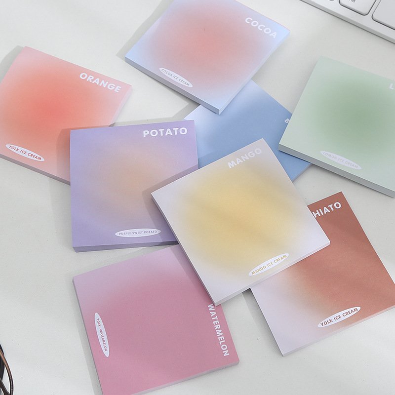 Joytop Custom Printed in stock 3x3 Inches Reusable Sticky Notes Memo Pad cute sticky notes