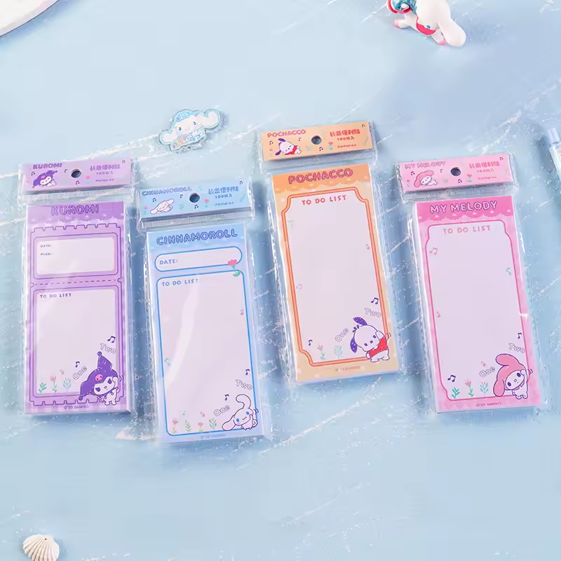 Custom Kawaii Cute Cartoon Memo Pad Self-Adhesive Multiple Designs Printed Sticky Notes for Writing pad for Promotions
