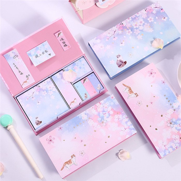 France school supplies stationery items list students gift note book papers girls custom cute weekly sticky notes pads
