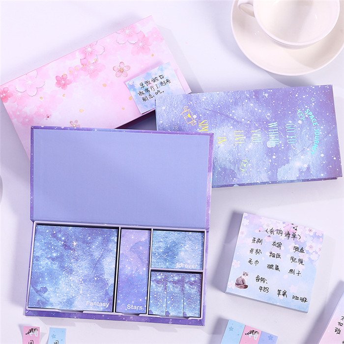 France school supplies stationery items list students gift note book papers girls custom cute weekly sticky notes pads