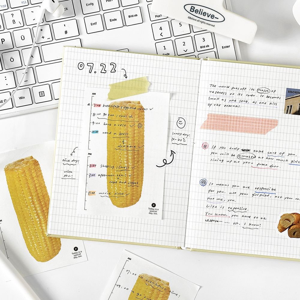 Ice Cream Donut Bow Peach Sticky Note Office Teaching Memo Pad Student Gift Stationery Decorative Message Stickers Custom