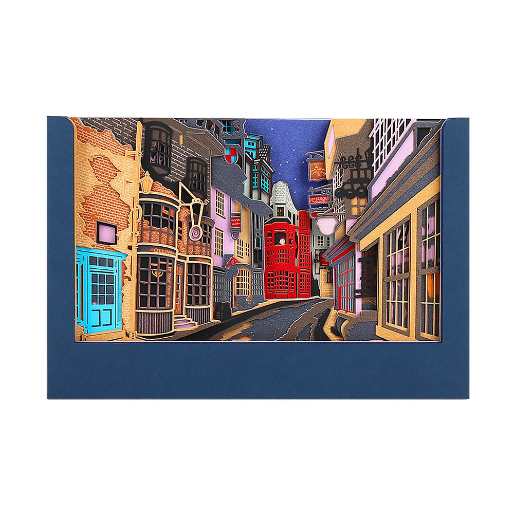 2025 New Product Hot Selling 3D Note Pad Creative Gift Beautiful City Diagan Alley Paper Carving Mom Pad Creative Gift Slip