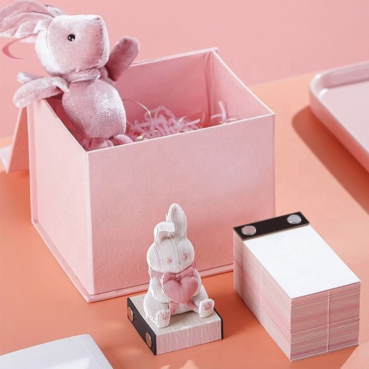 Supplier Custom Design Originality Design Memo Pad Custom Print Laser Cut 3D Memo Pad 3D Sticky Note