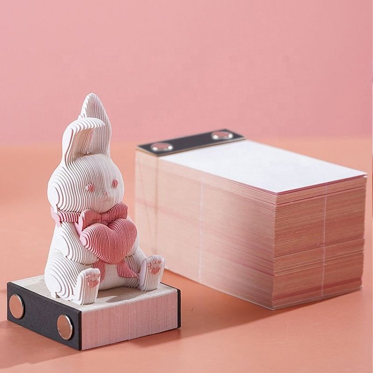 Supplier Custom Design Originality Design Memo Pad Custom Print Laser Cut 3D Memo Pad 3D Sticky Note