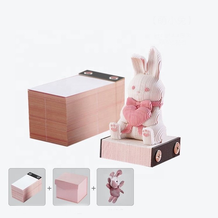 Supplier Custom Design Originality Design Memo Pad Custom Print Laser Cut 3D Memo Pad 3D Sticky Note