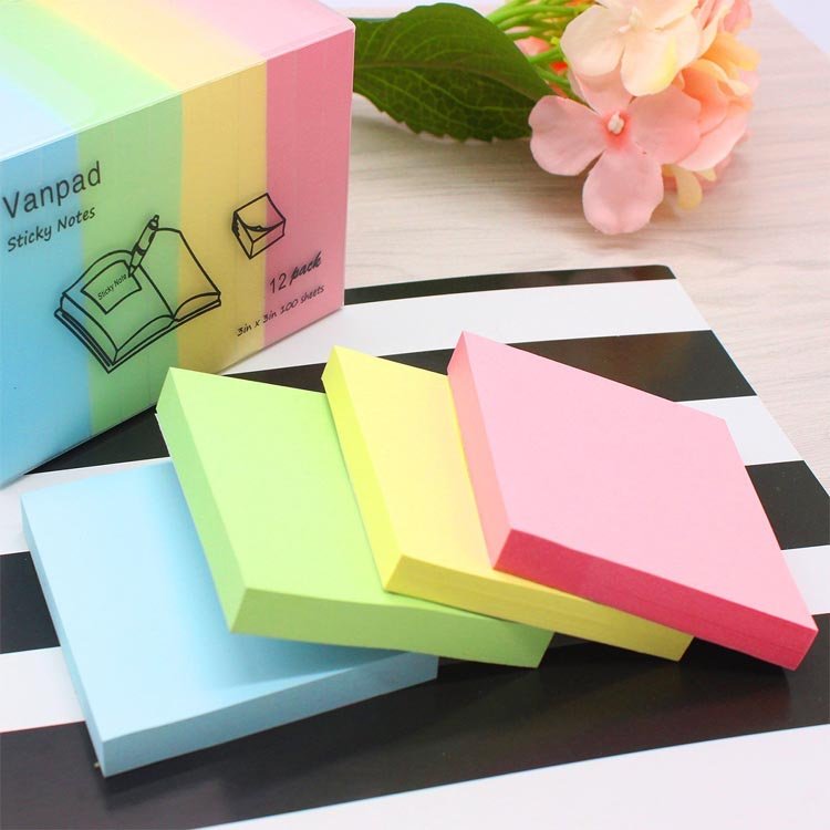 Self-Stick Pads 3x3 Inches 100 Sheets colorful sticky notes cube memo pads notepads