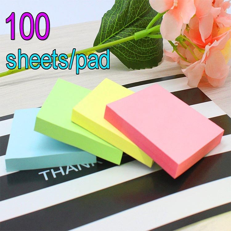 Self-Stick Pads 3x3 Inches 100 Sheets colorful sticky notes cube memo pads notepads