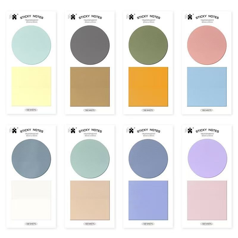 PET Transparent Colorful Sticky Note OEM Memo Pad For Studying Meeting Home Working