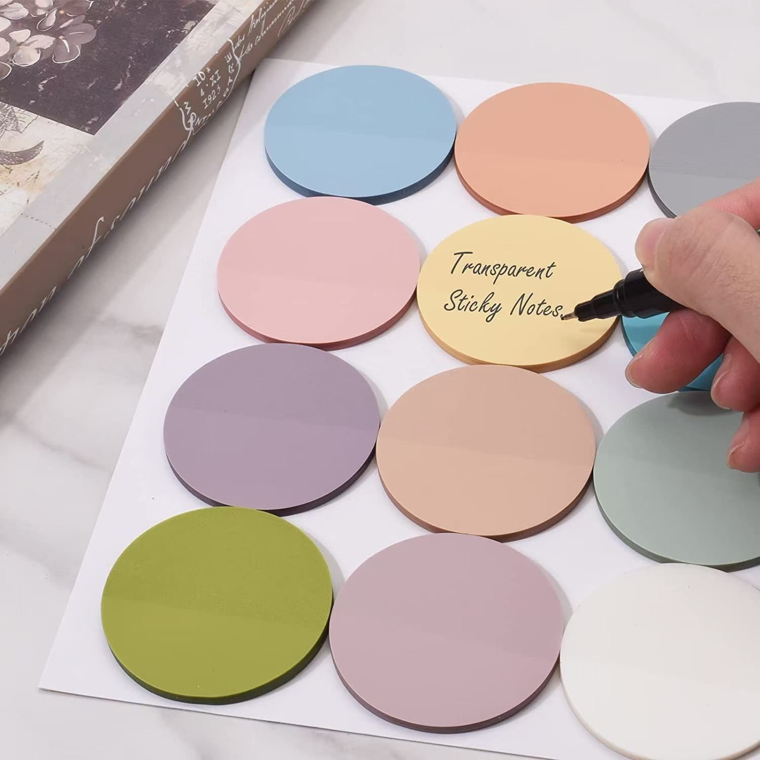 PET Transparent Colorful Sticky Note OEM Memo Pad For Studying Meeting Home Working