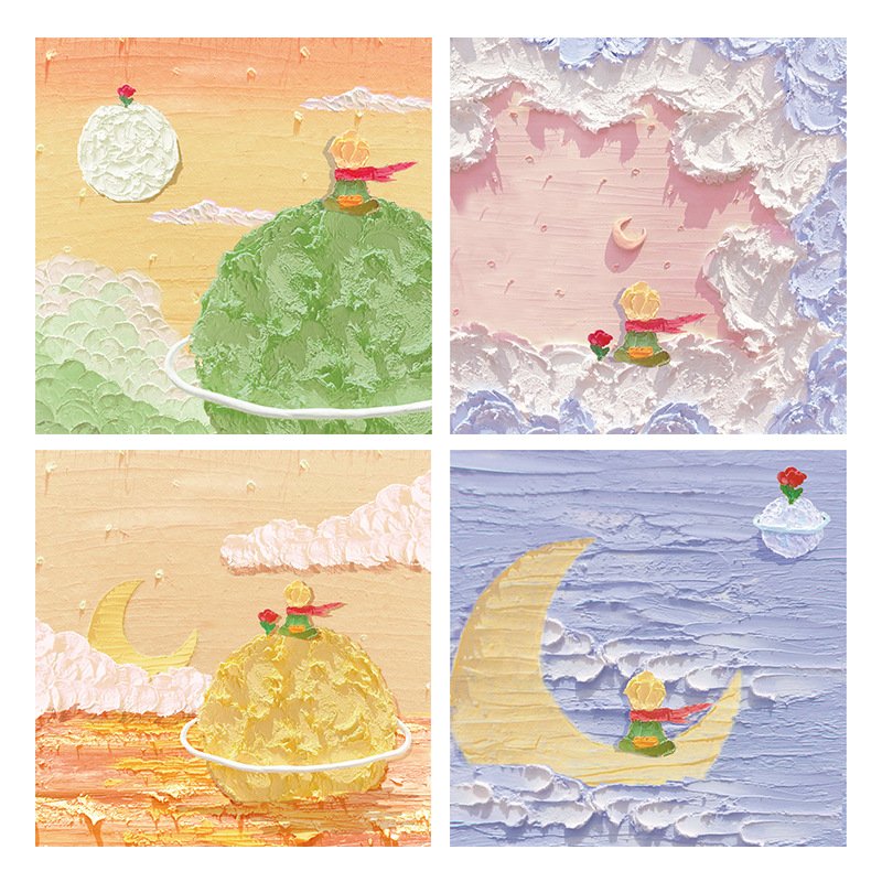 Cute Papeleria Cartoon Sticky Notes Oil Painting 3d Memo Pad Sticky Note Book School Supplies