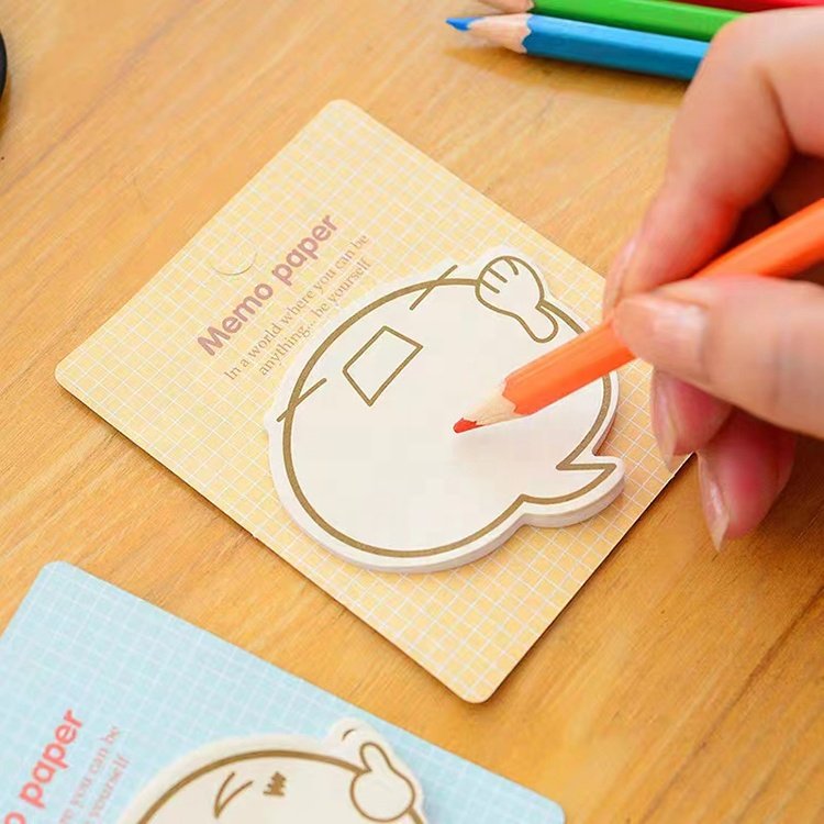 Custom Personalized Shapes Logo Custom Sticky Memo Notes Die Cut Unique Customizable Die Cut Memopad Sticky Note Sets