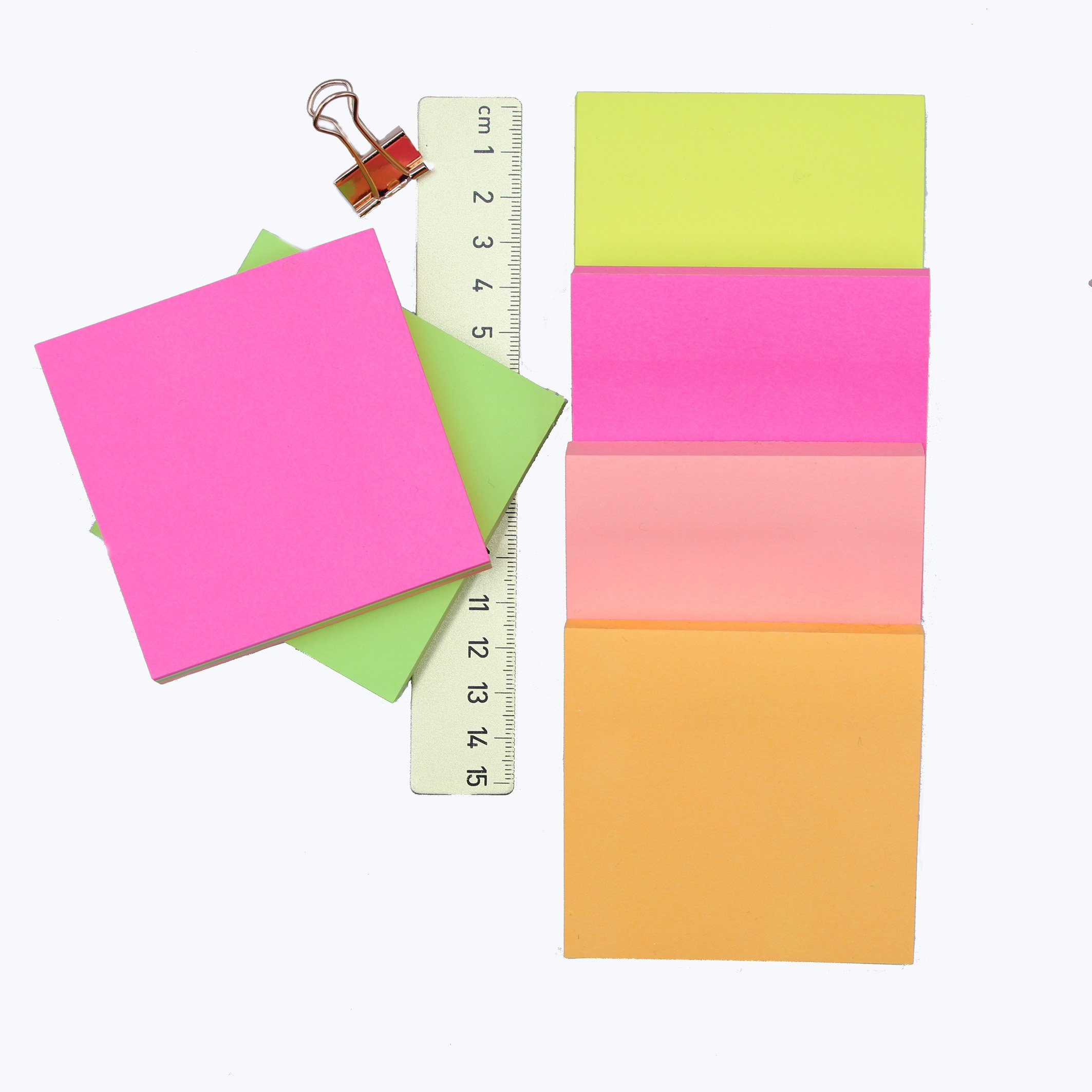 Hengxin Book Sticky Notes Fluorescent Colors 3*3inch Self-Adhesive Stationery Paper Notepad For Students